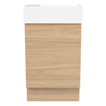 Lottie 480mm Freestanding Small Space Vanity with Ceramic Countertop